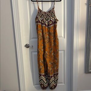 Chic Floral Jumpsuit in Orange and Purple